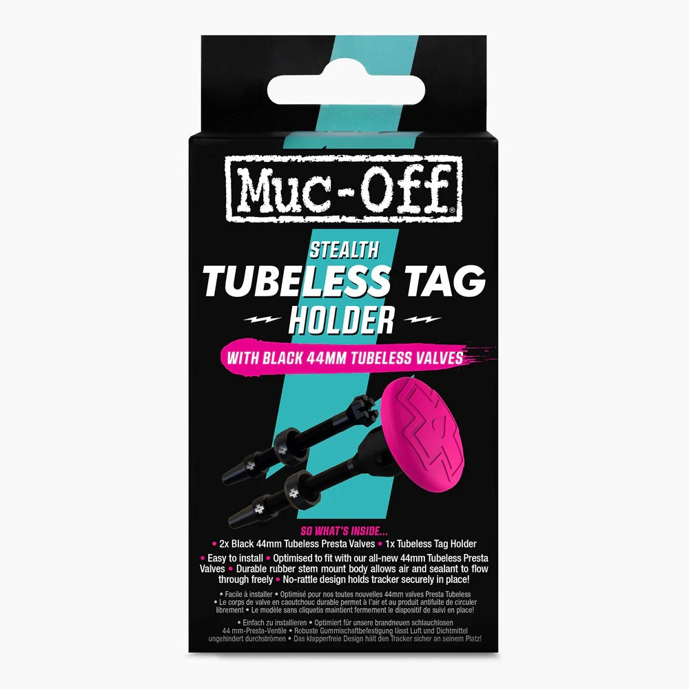 Tubeless Tag Holder & 44 mm Ventile - schwarz