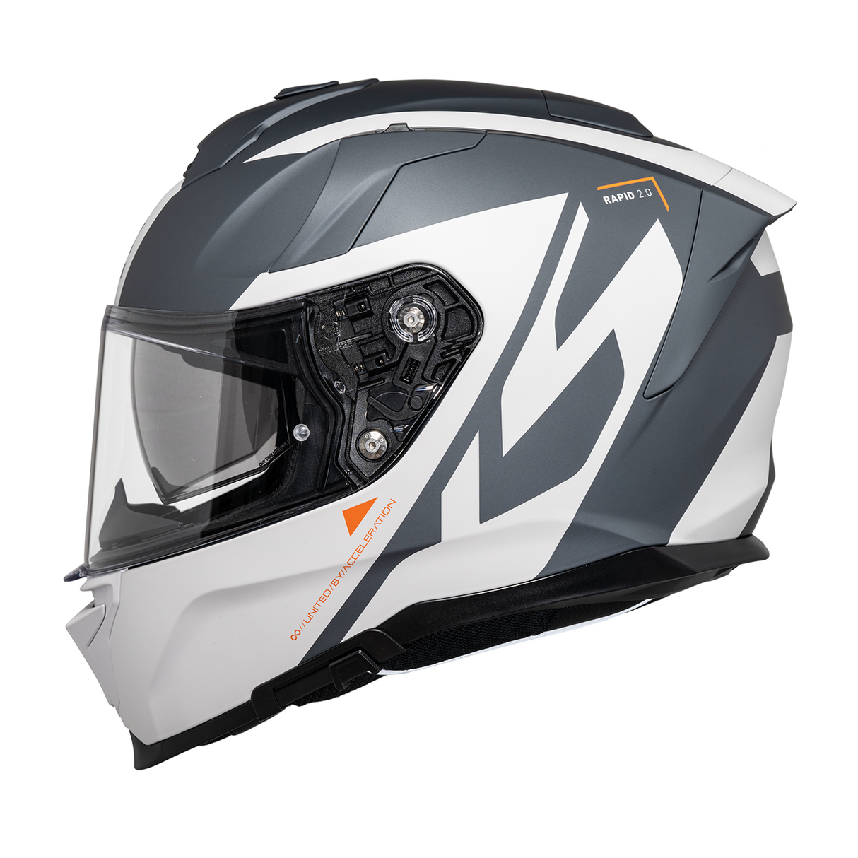 Rapid 2.0 Graphic Integralhelm - matt weiss-grau