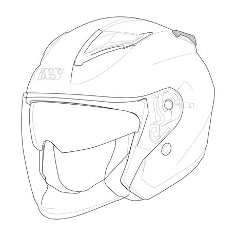 Hintere Belüftung iXS868 SV matt schwarz