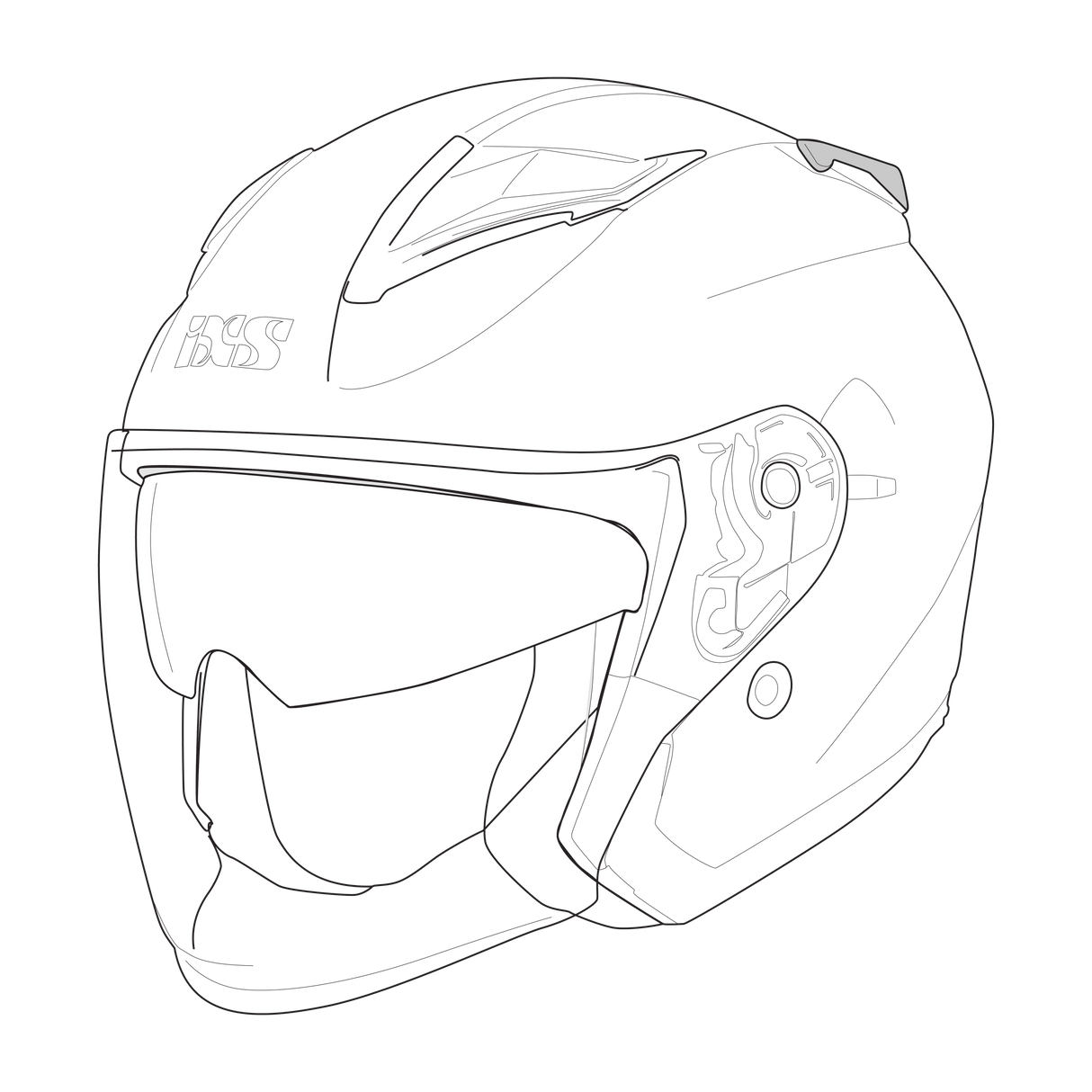 Hintere Belüftung iXS868 SV matt weiss