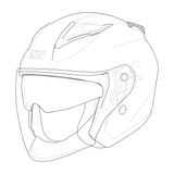 Hintere Belüftung iXS868 SV matt weiss
