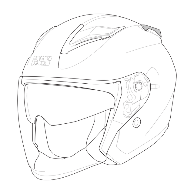 Hintere Belüftung iXS868 SV matt weiss