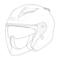 Hintere Belüftung iXS868 SV matt weiss