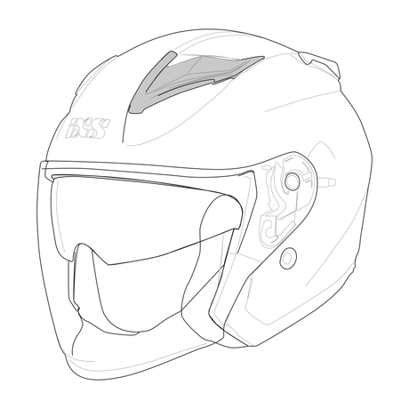 Stirnbelüftung iXS868 SV matt grau