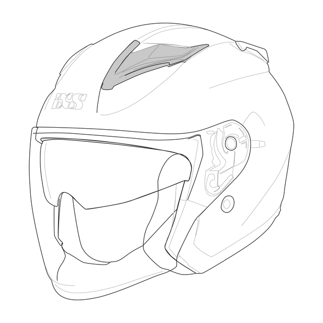 Stirnbelüftung iXS868 SV matt grau