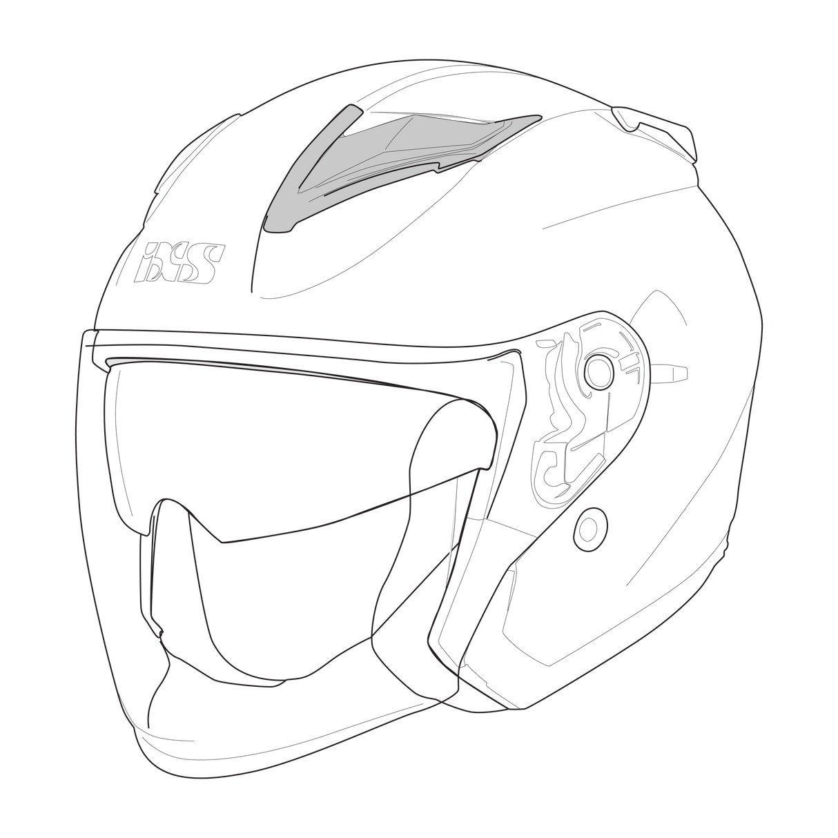 Stirnbelüftung iXS868 SV matt weiss