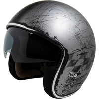 Casque jet iXS77 2.5 mat argent-noir