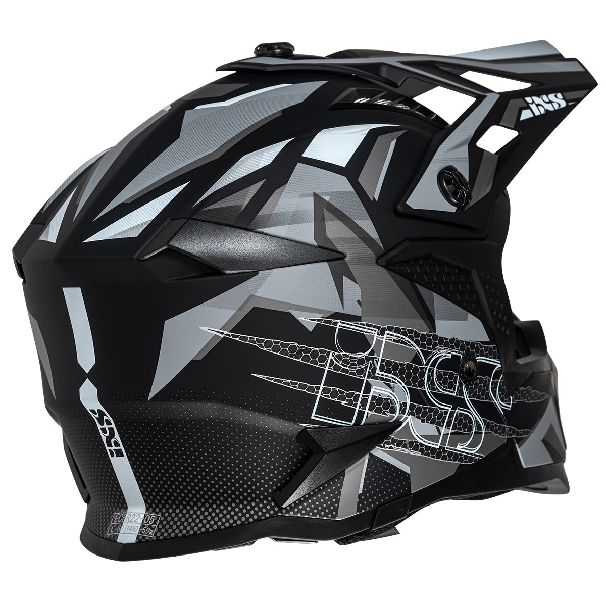 Motocross Helm iXS363 2.0 schwarz matt-anthrazit-weiss