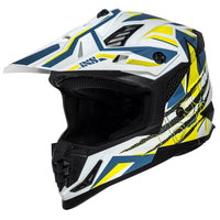 Motocross Helmet iXS363 2.0 white matt-blue-yellow neon