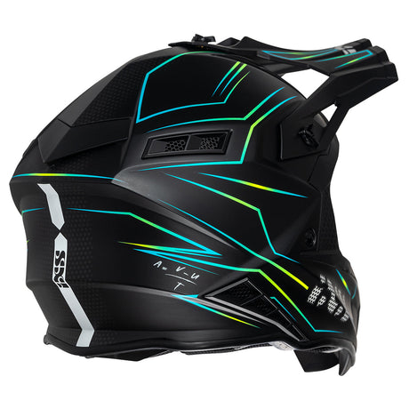 Motocross Helm iXS189FG 2.0 schwarz matt-gelb neon