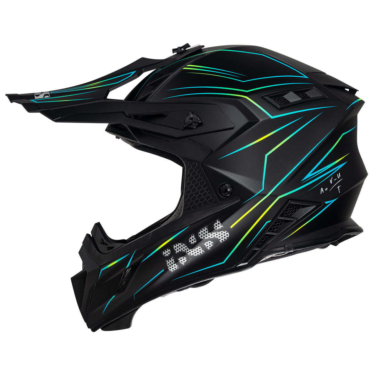 Motocross Helm iXS189FG 2.0 schwarz matt-gelb neon
