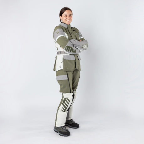 Damen Venture-STX 1.0 Laminatjacke hellgrau-oliv