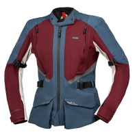 Damen Tourster-STX 1.0 Laminatjacke - weinrot-blau-cool grey