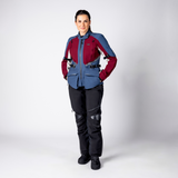 Damen Tourster-STX 1.0 Laminatjacke - weinrot-blau-cool grey