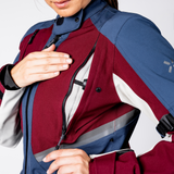 Damen Tourster-STX 1.0 Laminatjacke - weinrot-blau-cool grey