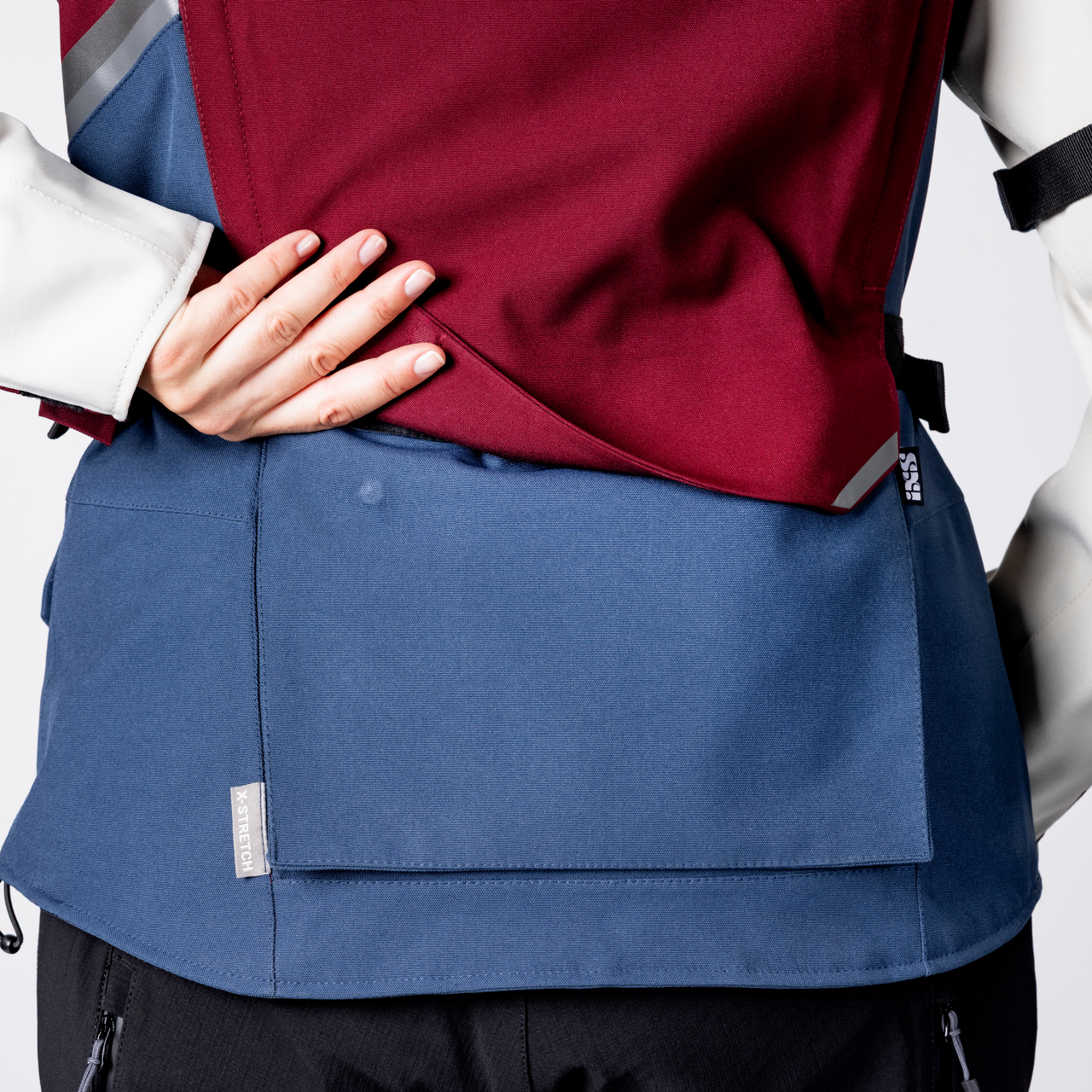 Damen Tourster-STX 1.0 Laminatjacke - weinrot-blau-cool grey