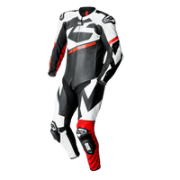 Ace 1.0 Lederkombi Einteiler - schwarz-weiss-rot