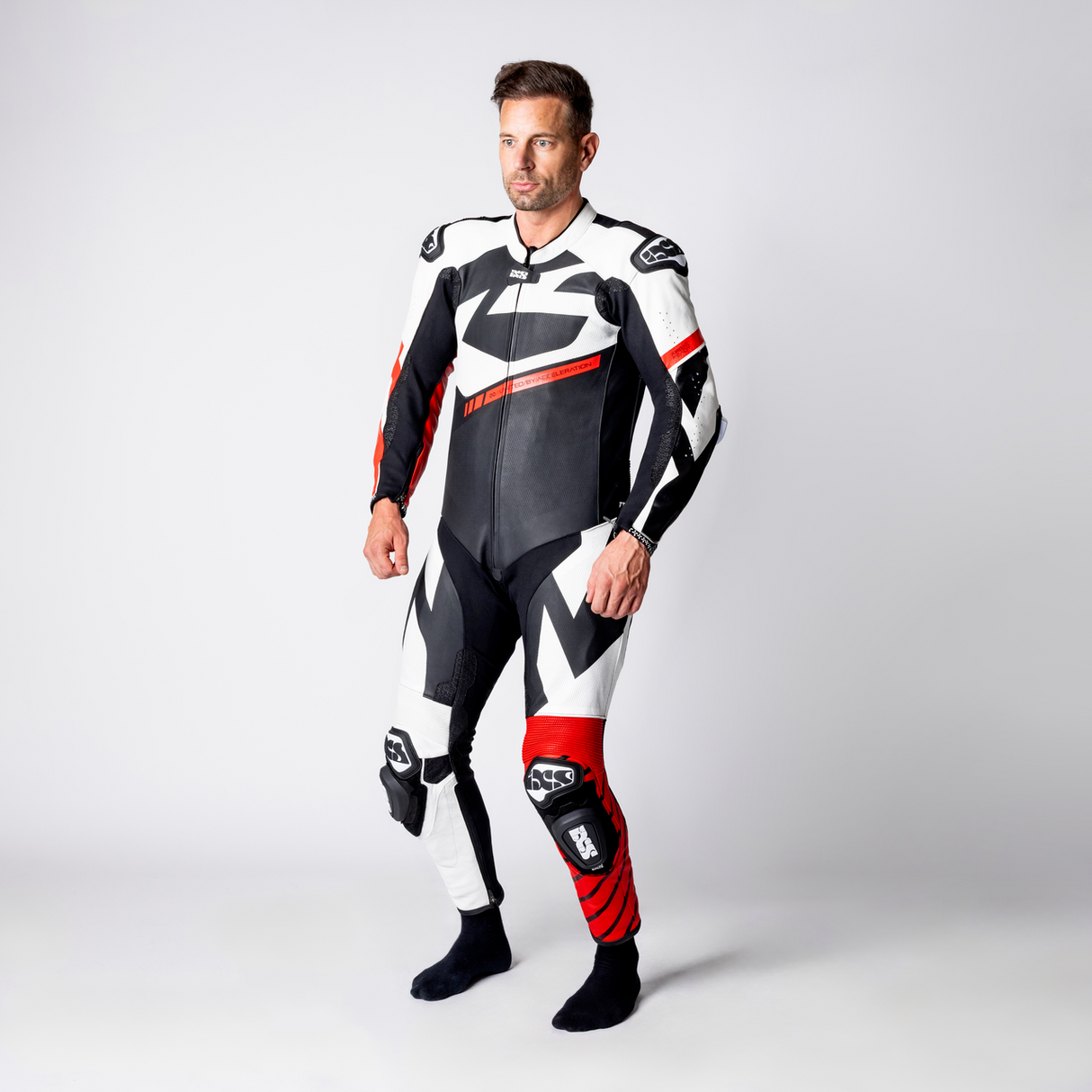 iXS-Ace 1.0 Lederkombi Einteiler - schwarz-weiss-rot-07