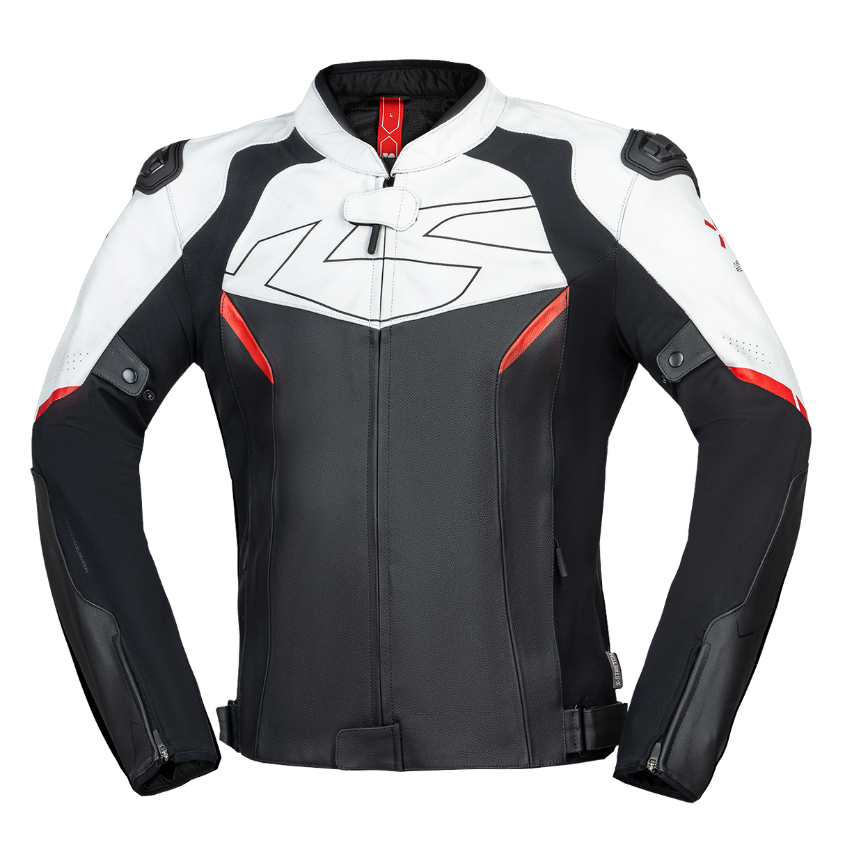 Ace 1.0 Lederjacke - schwarz-weiss-rot