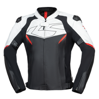 Ace 1.0 Lederjacke - schwarz-weiss-rot