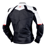 Ace 1.0 Lederjacke - schwarz-weiss-rot