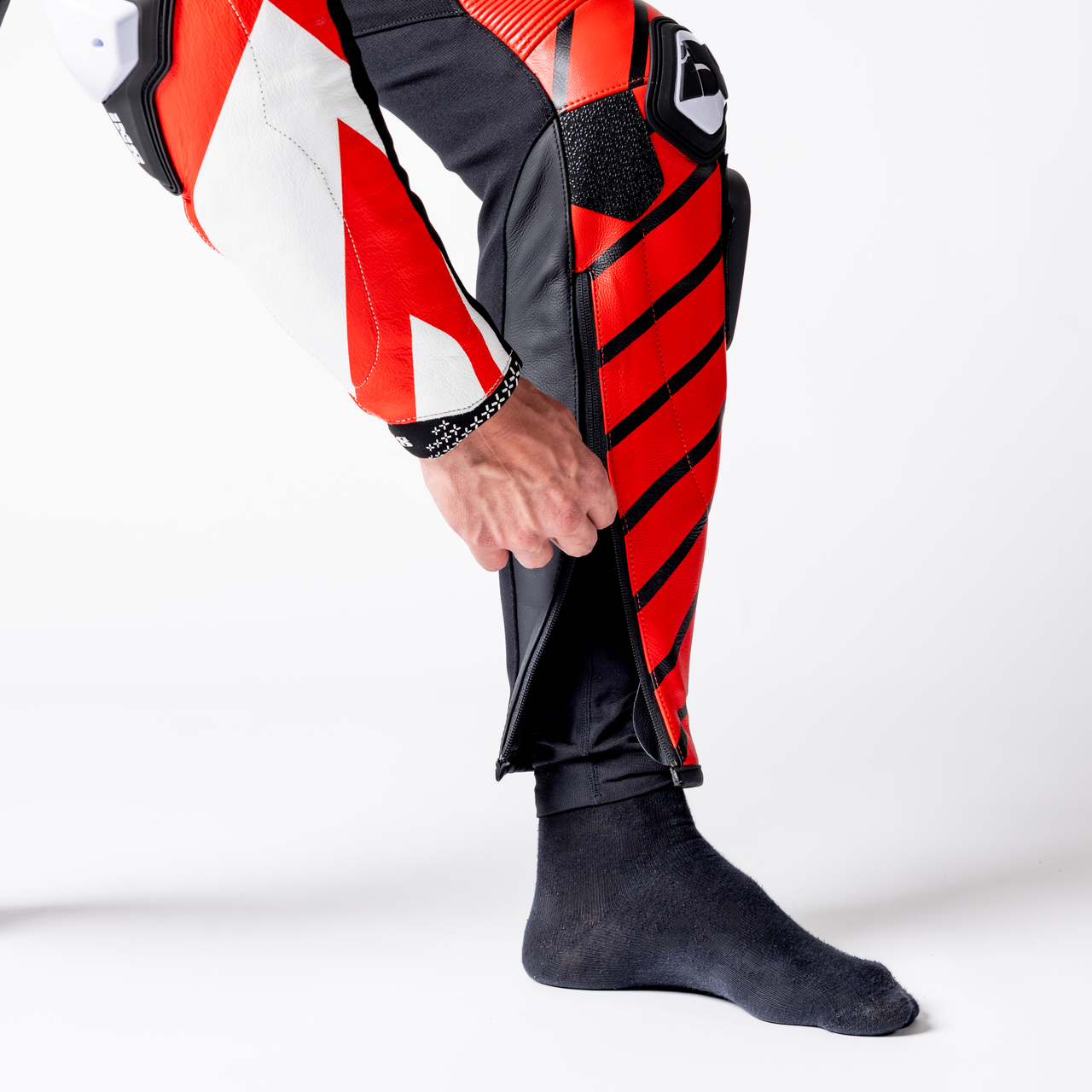 iXS-Ace 1.0 Lederkombi Zweiteiler - schwarz-weiss-rot-35