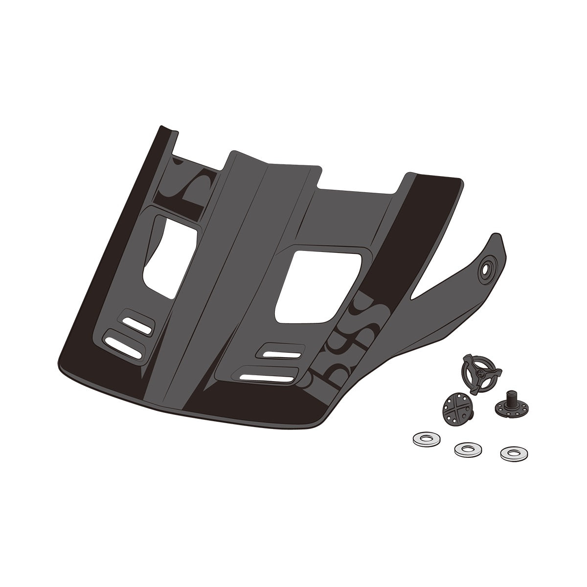 Visor + Pins Xact Evo XS - black - XS