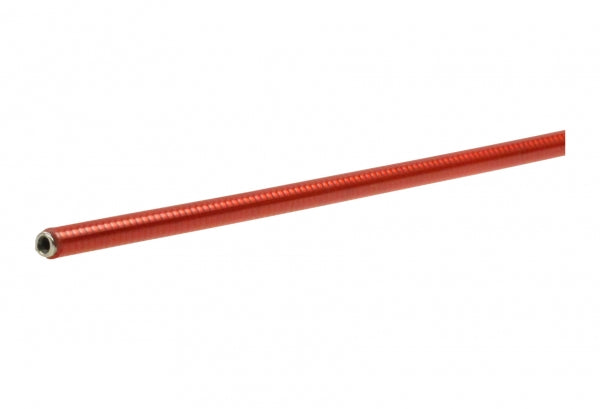 Vintage Edelstahl Bremszughülle 2m x 5mm - Clear Red