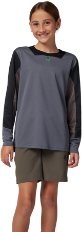 Youth Defend Long Sleeve Jersey - Graphite