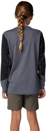 Youth Defend Long Sleeve Jersey - Graphite