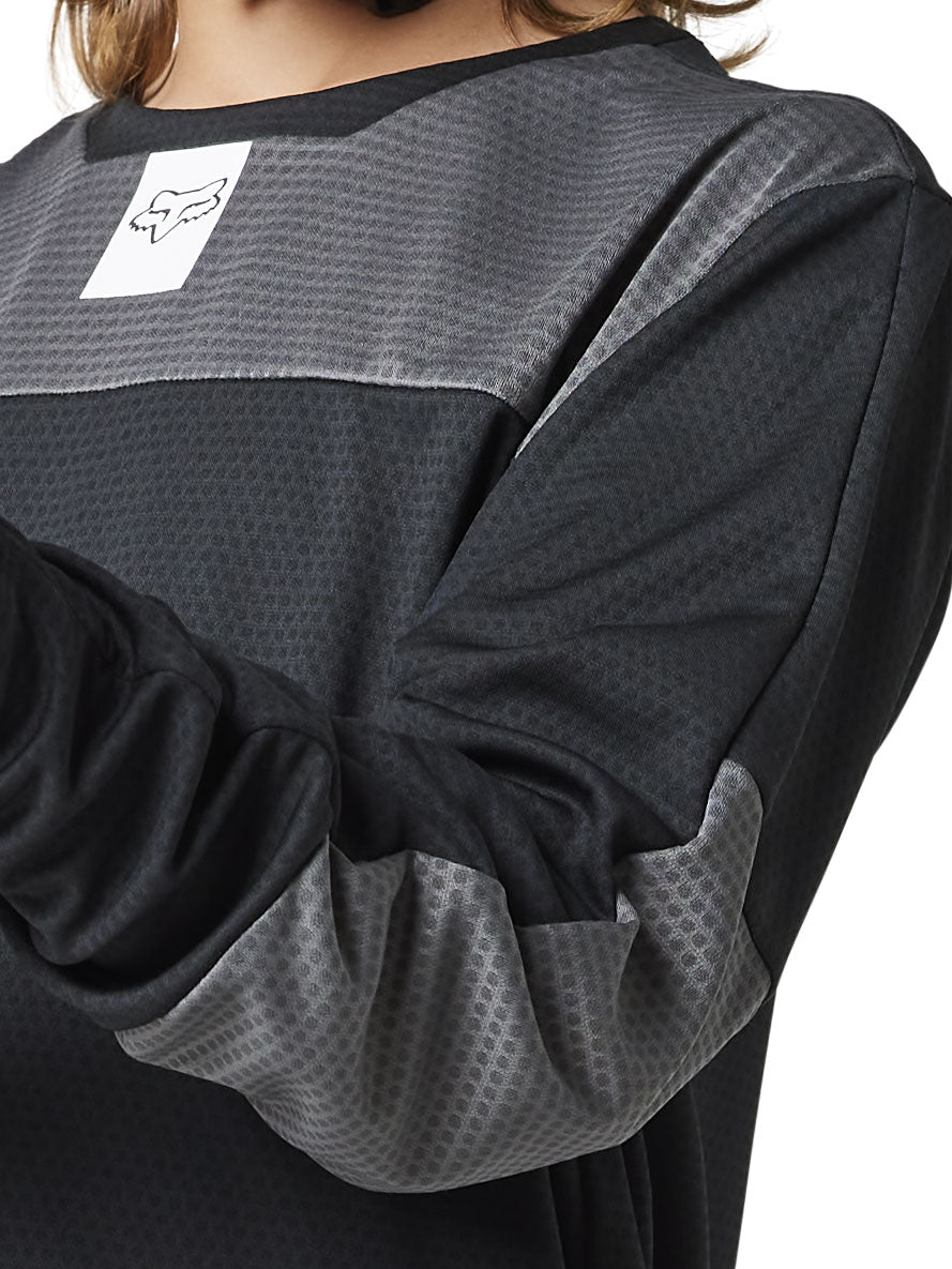 Youth Defend Long Sleeve Jersey - black