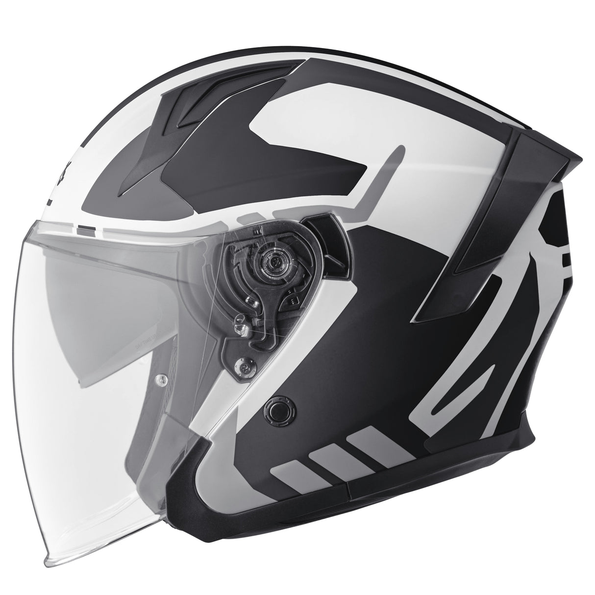 Jethelm Vectus Graphic matt-schwarz-weiss