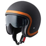 Jethelm Ride matt schwarz-orange