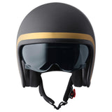 Jethelm Ride matt schwarz-gold