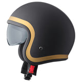Jethelm Ride matt schwarz-gold