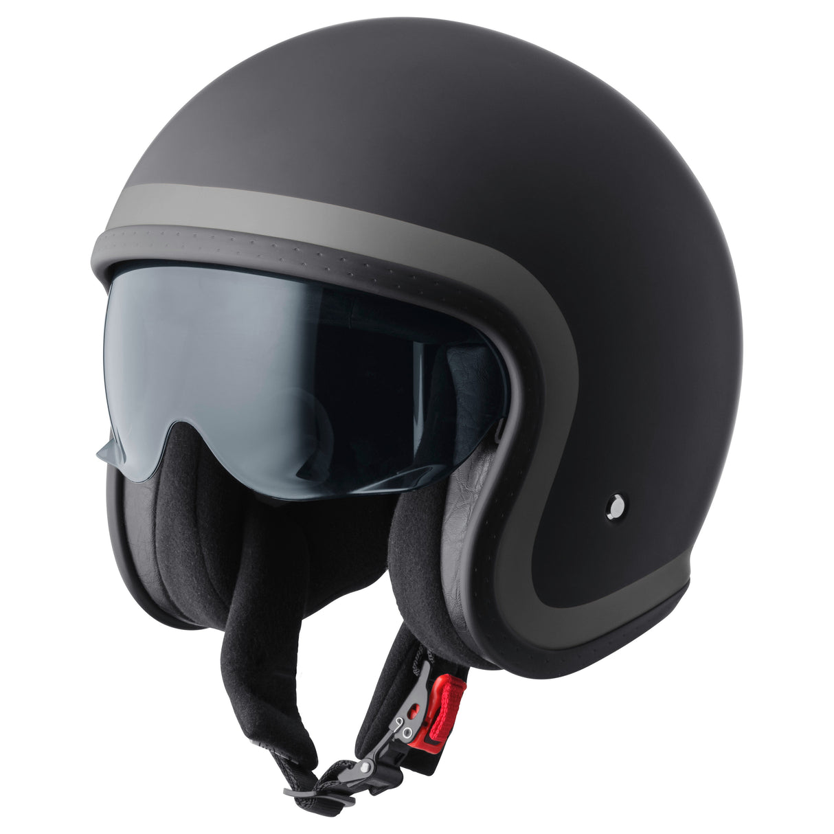 Jethelm Ride matt schwarz-grau
