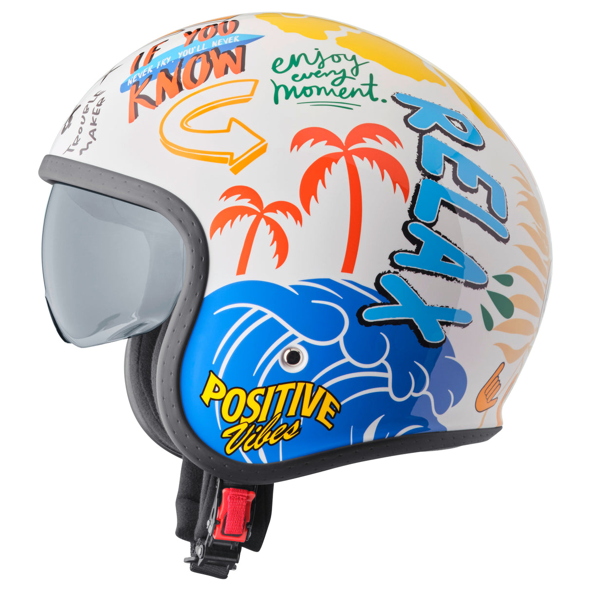 Jethelm Ride & Surf weiss-gelb-blau summer vibes