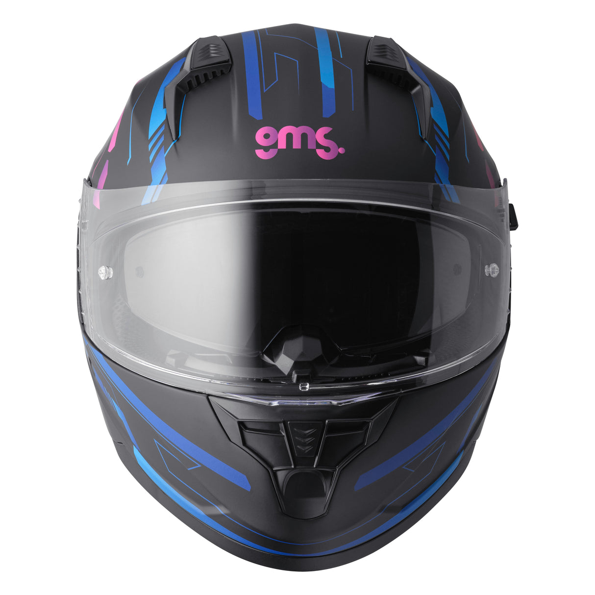 Integralhelm Hexago Graphic matt-blau-violett
