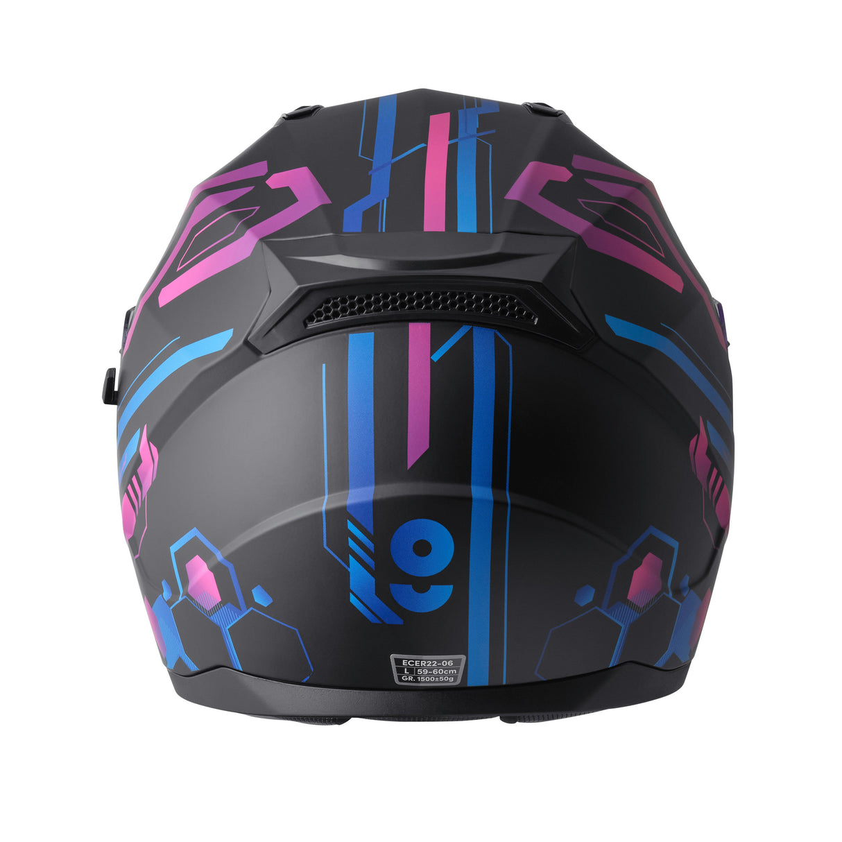 Integralhelm Hexago Graphic matt-blau-violett