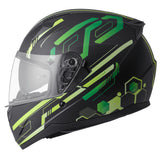 Integralhelm Hexago Graphic matt-grün