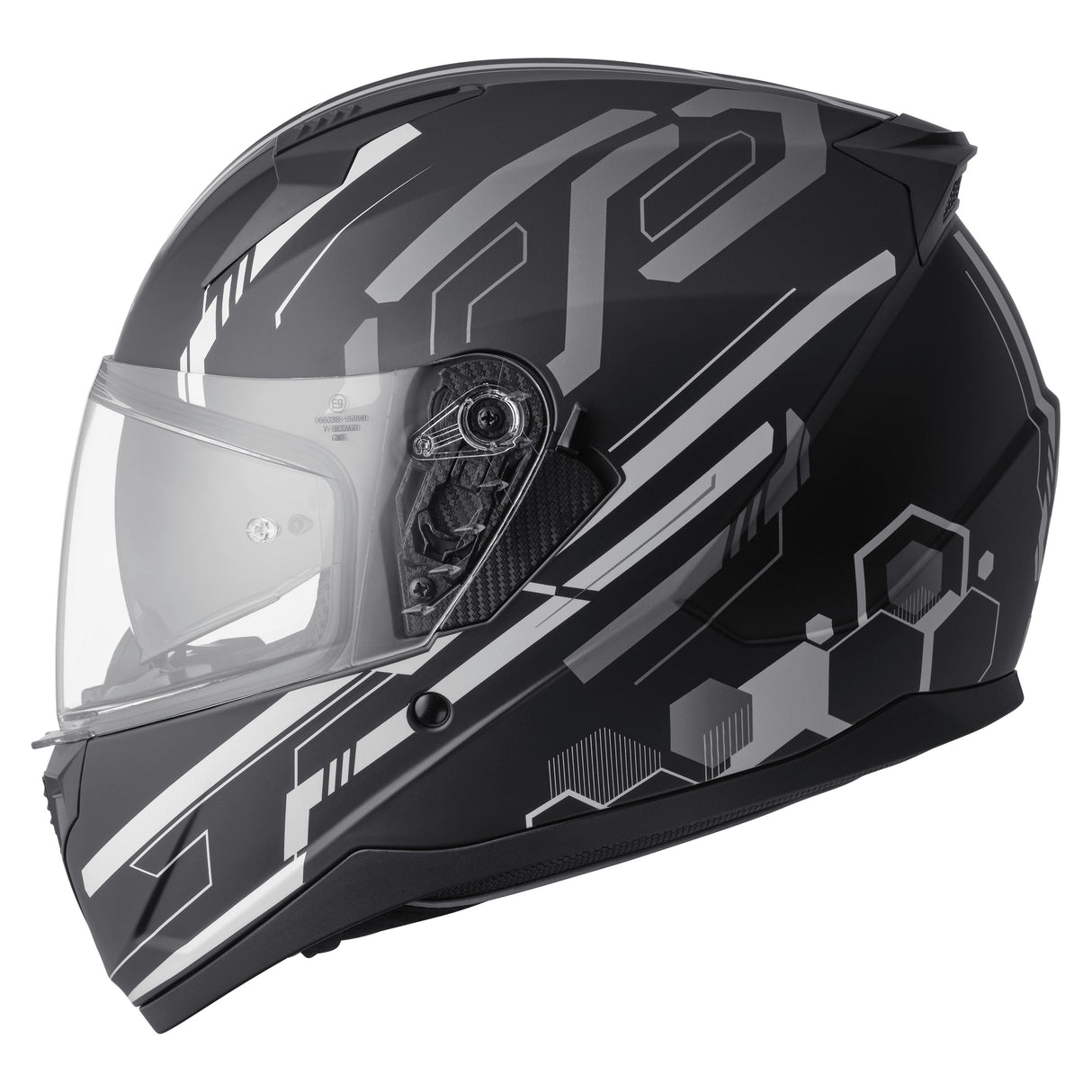 Integralhelm Hexago Graphic matt-grau