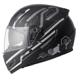 Integralhelm Hexago Graphic matt-grau