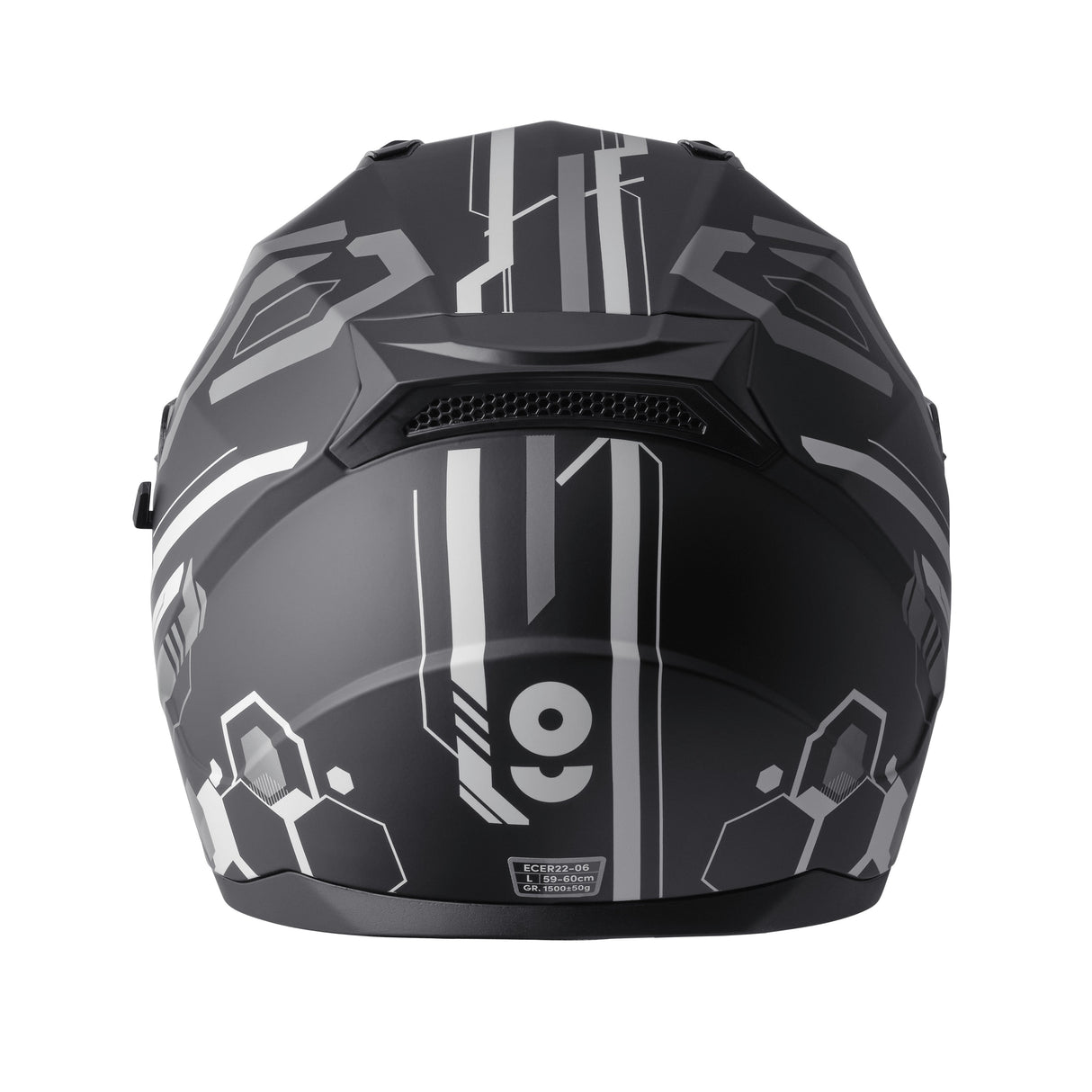 Integralhelm Hexago Graphic matt-grau