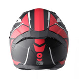 Integralhelm Velox Graphic matt schwarz-rot