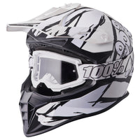 Motocross helmet Fortis Graffi matte black-white