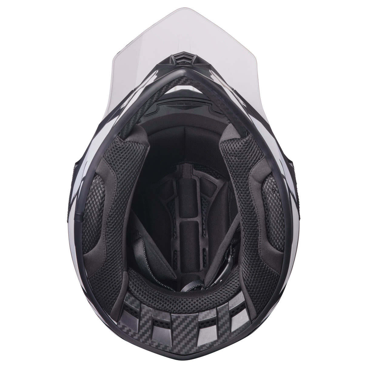 Motocrosshelm Fortis Graffi matt schwarz-weiss