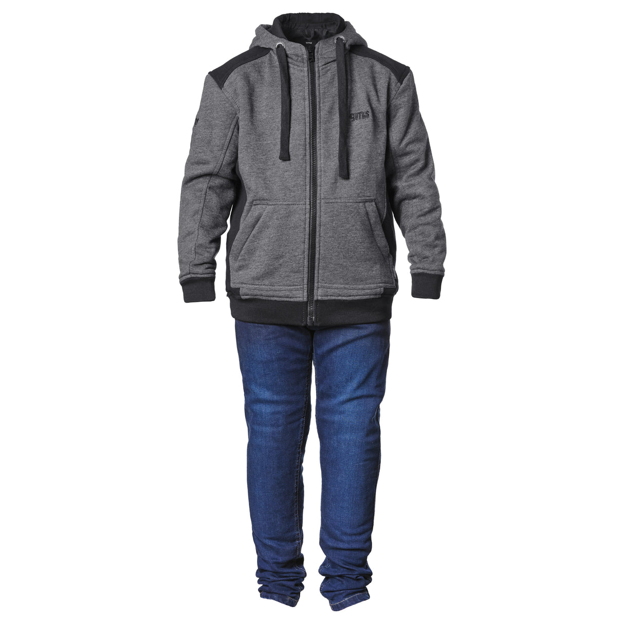 Hoodie Grizzly Junior schwarz-anthrazit