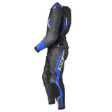 Lederkombi GR-1 2PC schwarz-blau-weiss