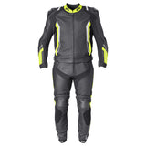 Lederkombi GR-1 2PC schwarz-gelb-weiss