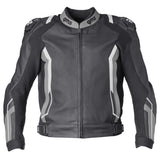 Lederkombi GR-1 2PC schwarz-grau-weiss